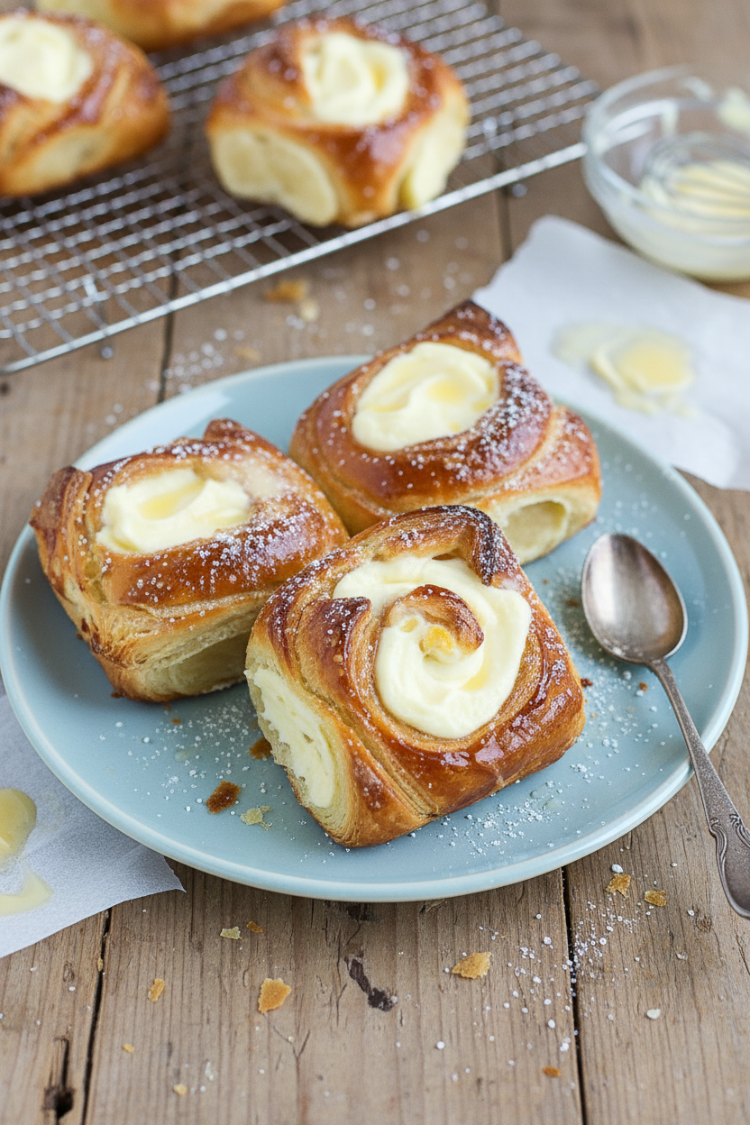 Creamy Hawaiian Sweet Roll Cheesecake Danishes
