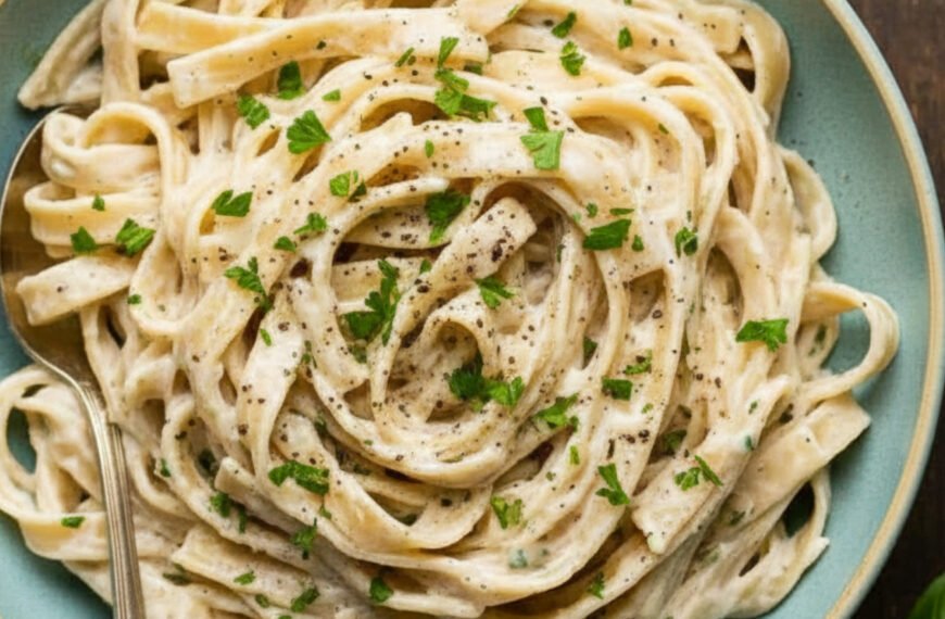 Creamy High-Protein Cottage Cheese Alfredo