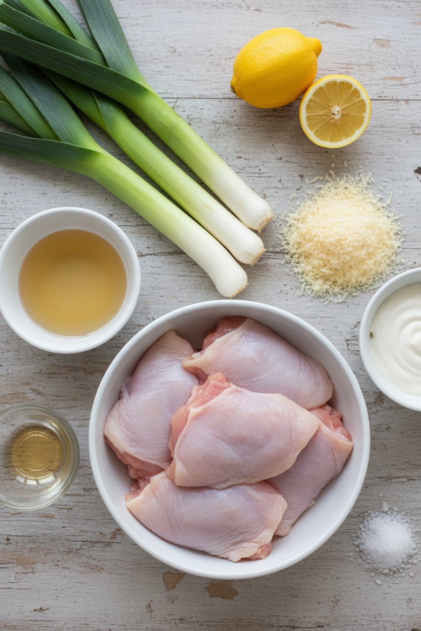 Creamy Leek and Chicken Thigh Skillet