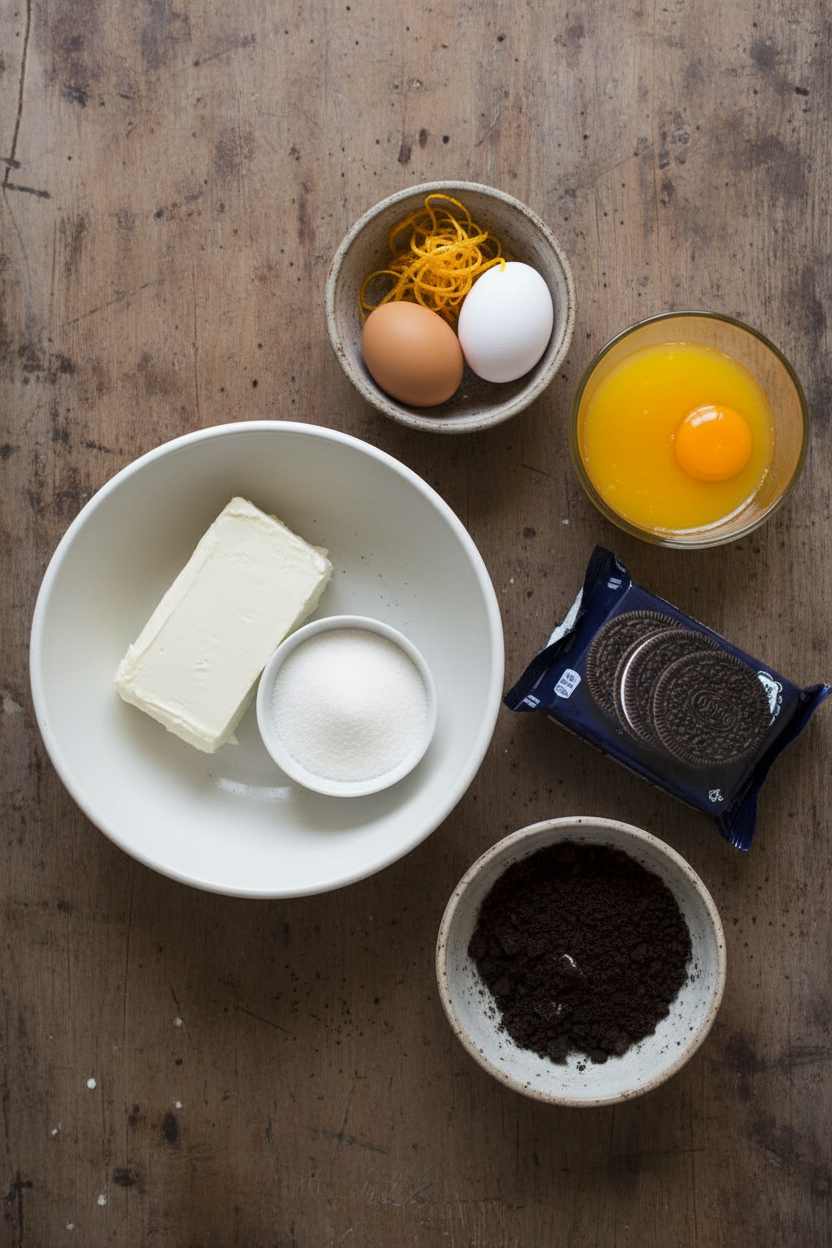 Creamy Orange Mini Cheesecakes with Oreo Crust