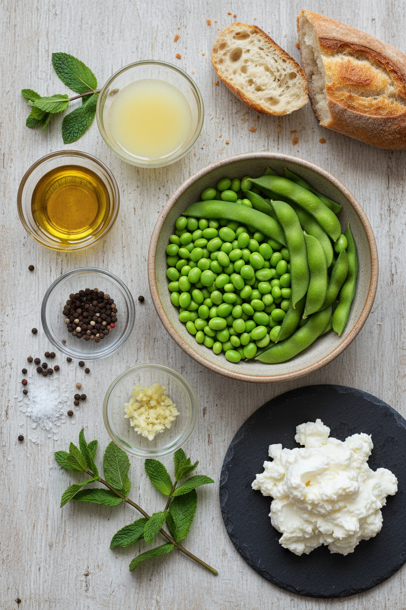 Creamy Pea and Ricotta Pepper Toast
