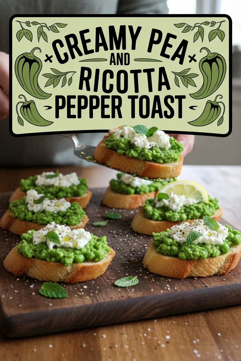 Creamy Pea and Ricotta Pepper Toast