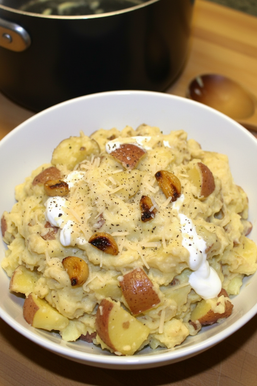 Creamy Roasted Garlic Potato Mash