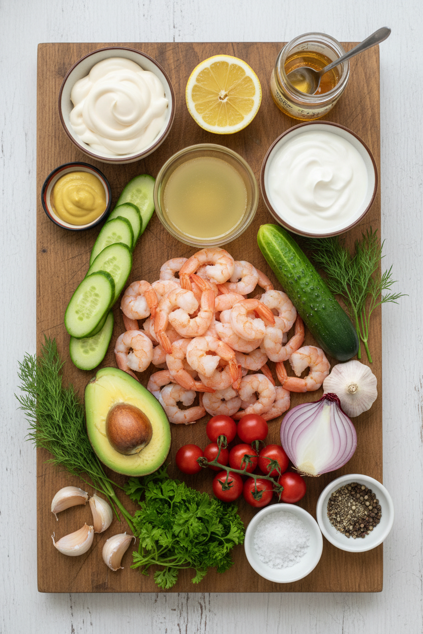 Creamy Shrimp and Cucumber Salad