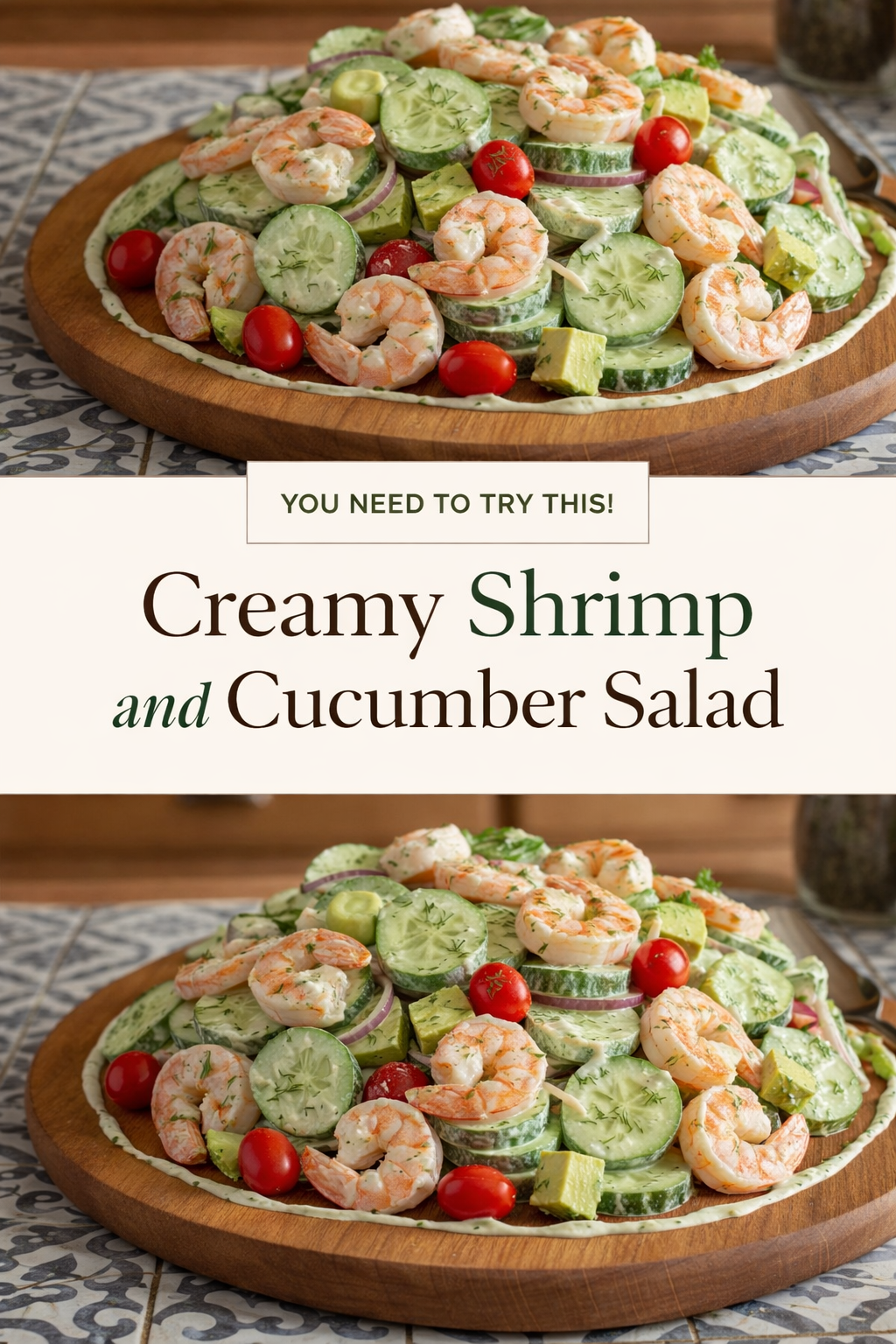 Creamy Shrimp and Cucumber Salad