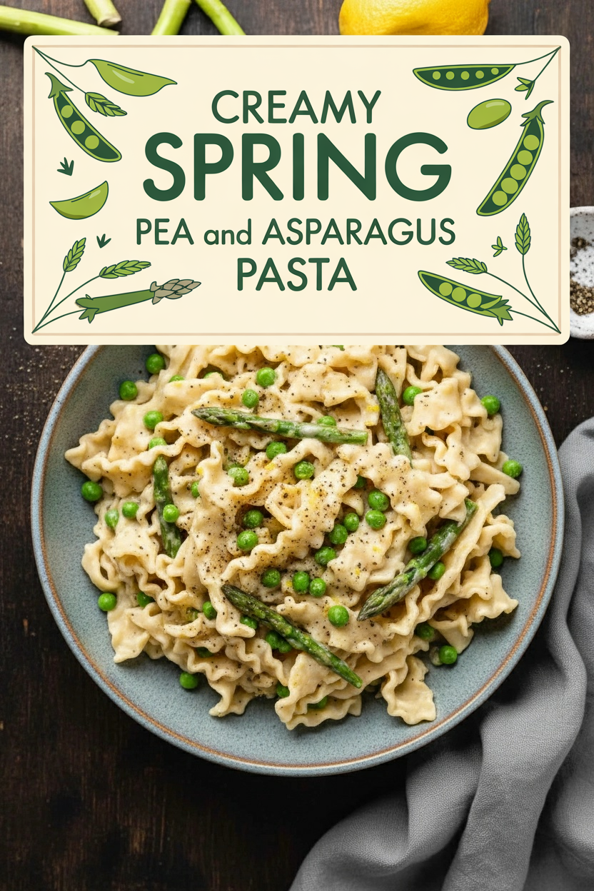 Creamy Spring Pea and Asparagus Pasta