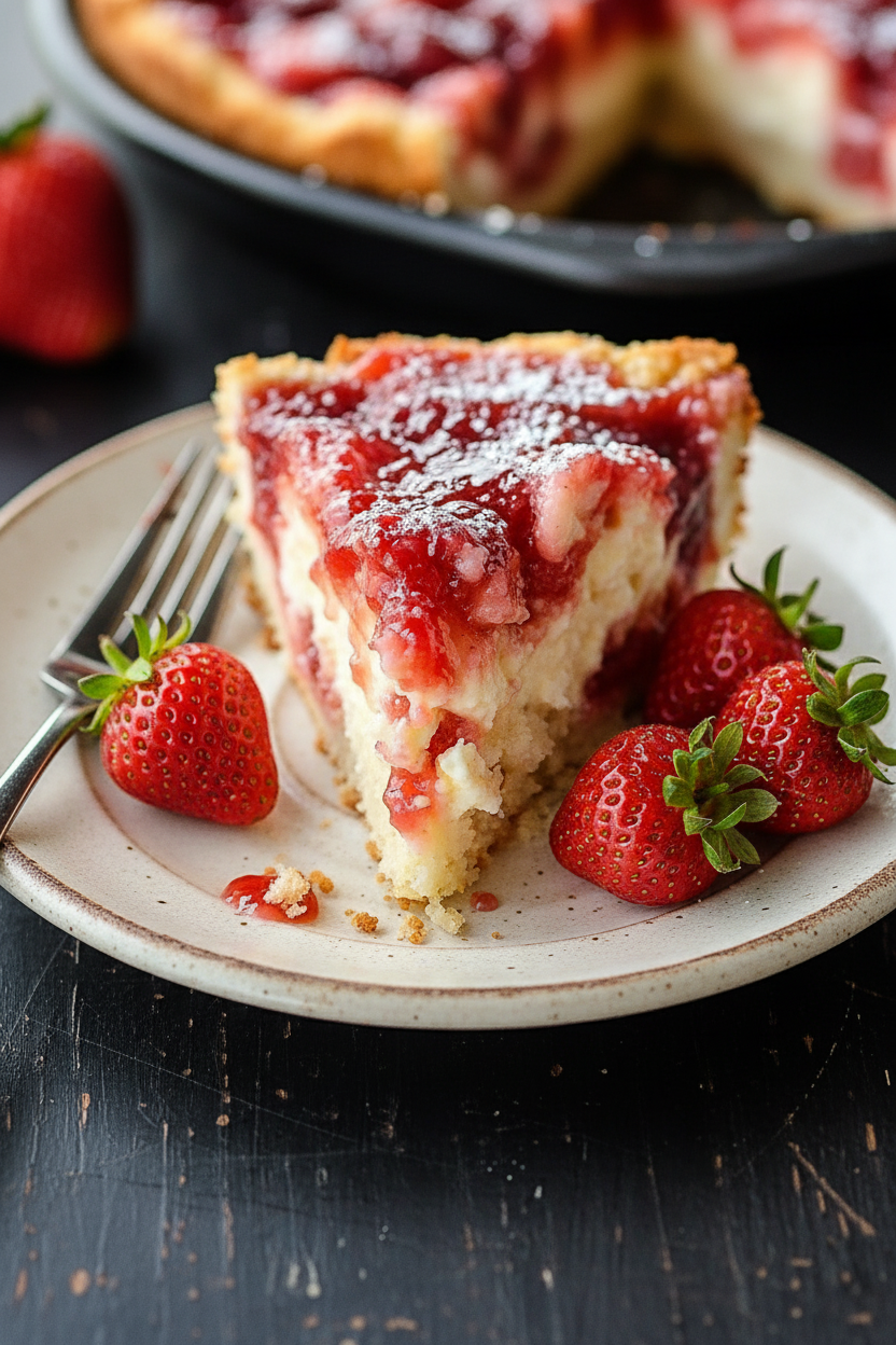 Creamy Strawberry Cake Bake Recipe