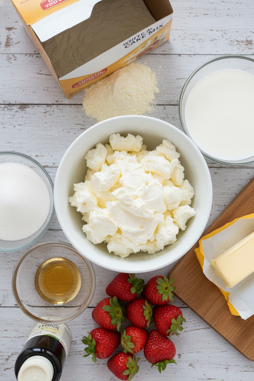 Creamy Strawberry Cake Bake Recipe