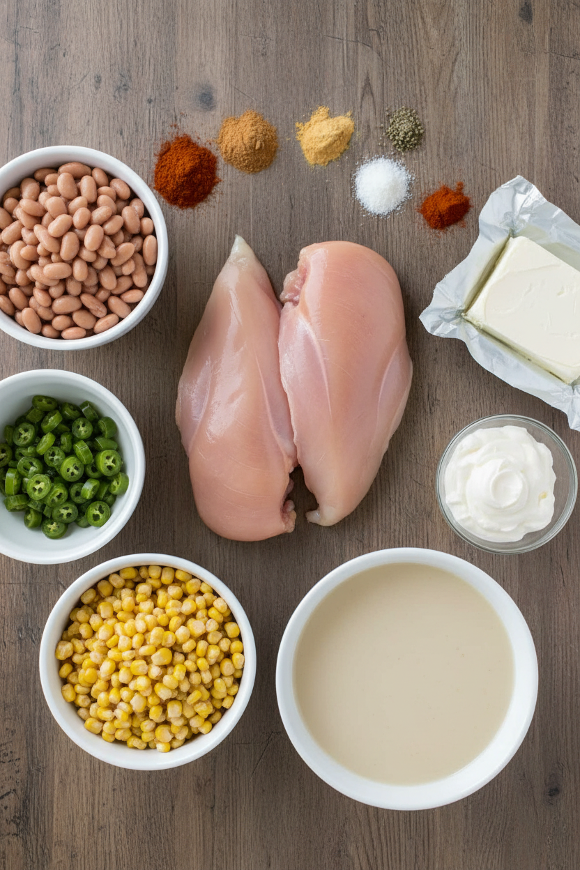 Creamy White Chicken Corn Chili