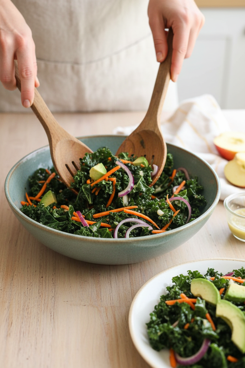 Crisp Kale and Apple Cider Salad