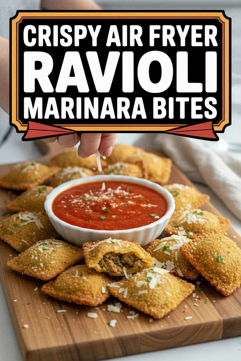 Crispy Air Fryer Ravioli Marinara Bites
