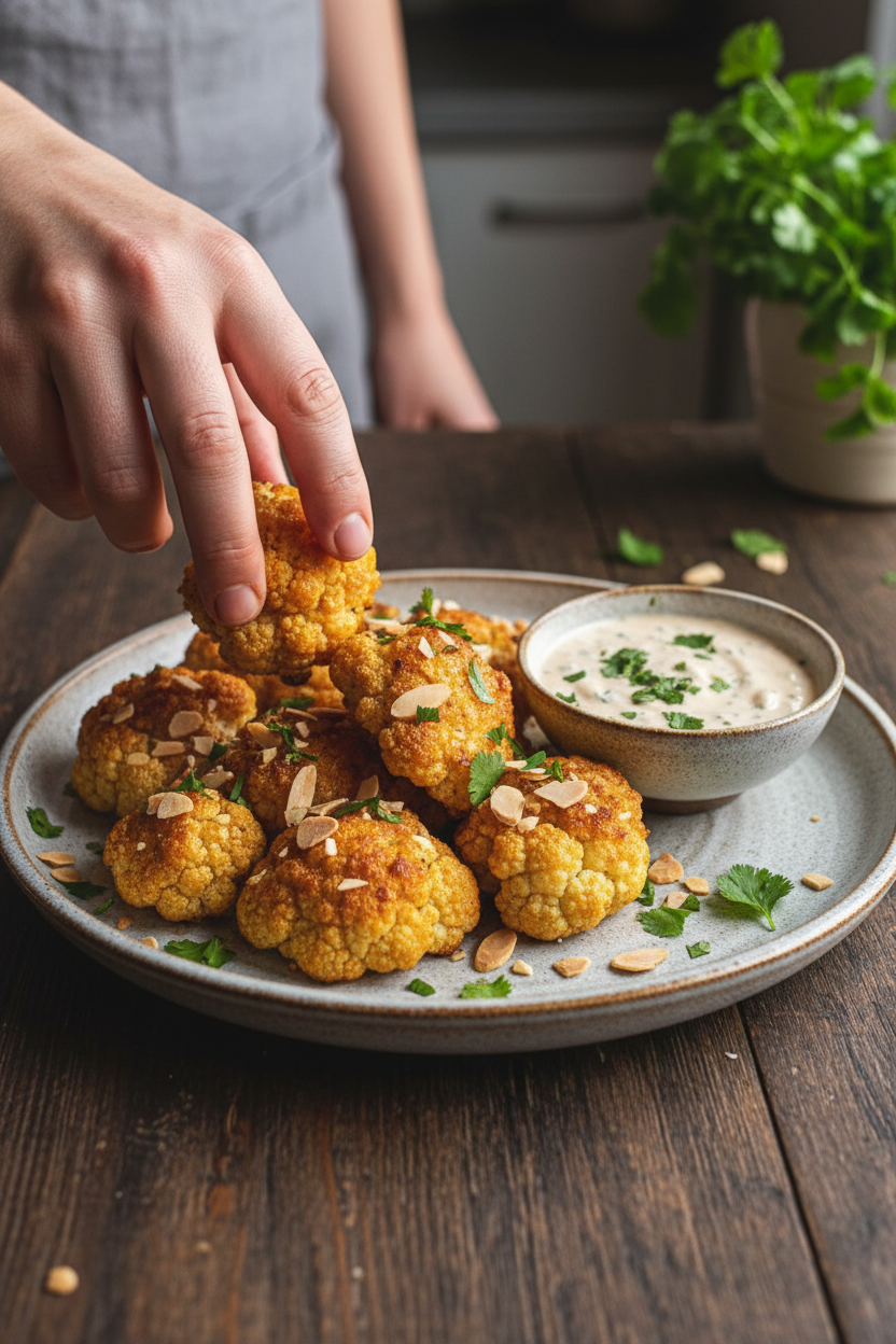 Crispy Cauliflower Bites with Garlic Aioli