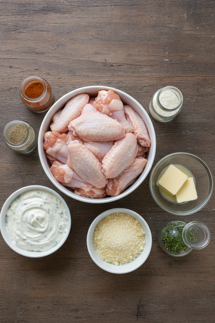 Crispy Garlic Parmesan Wing Delight