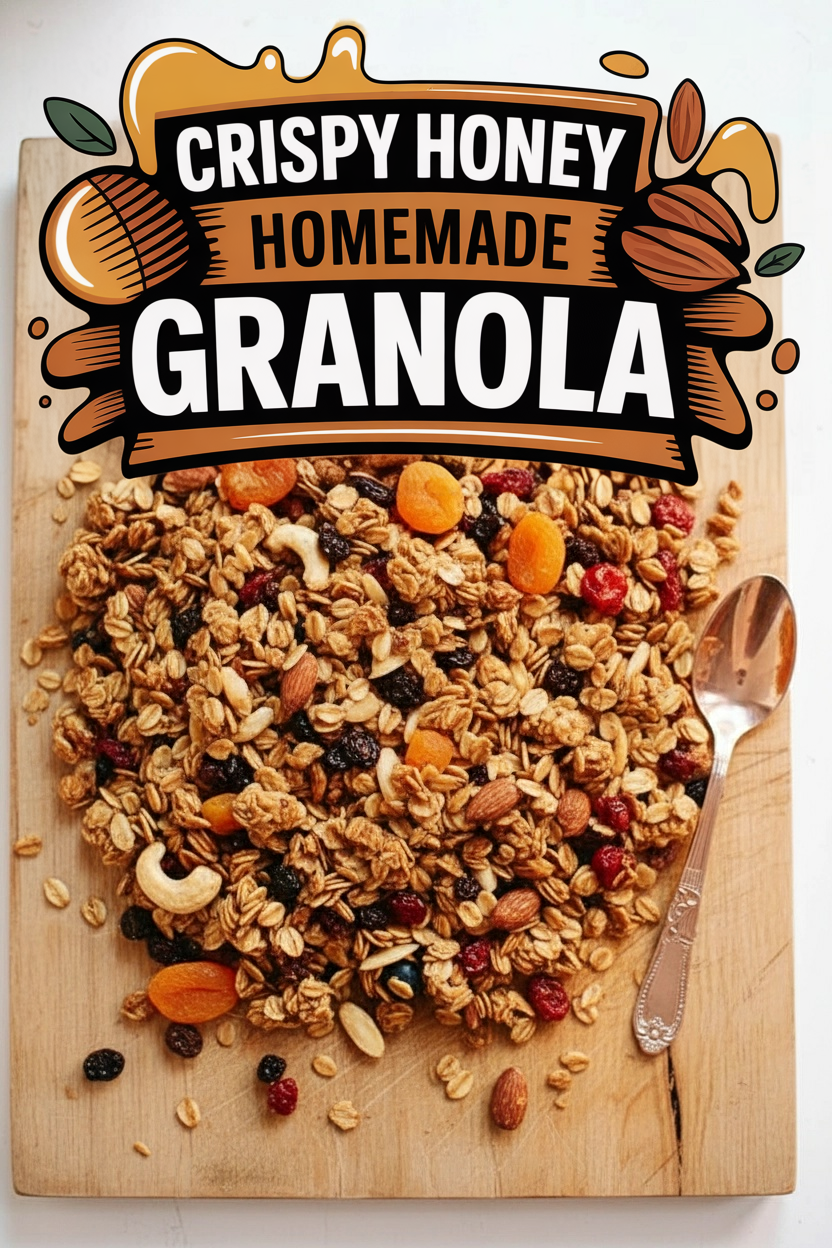 Crispy Honey Almond Homemade Granola
