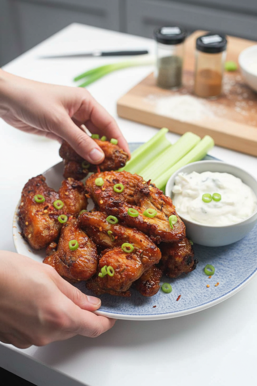 Crispy Honey Garlic Air Fryer Wings