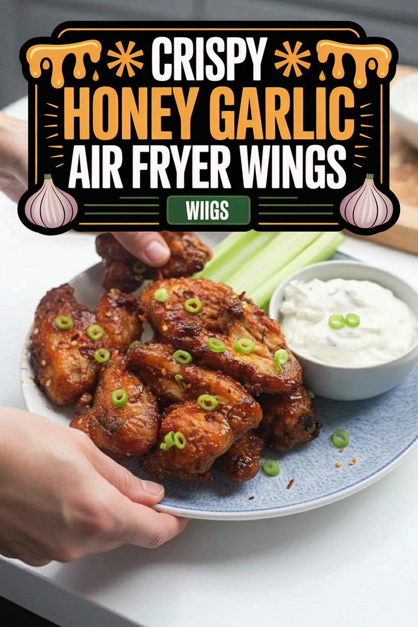 Crispy Honey Garlic Air Fryer Wings