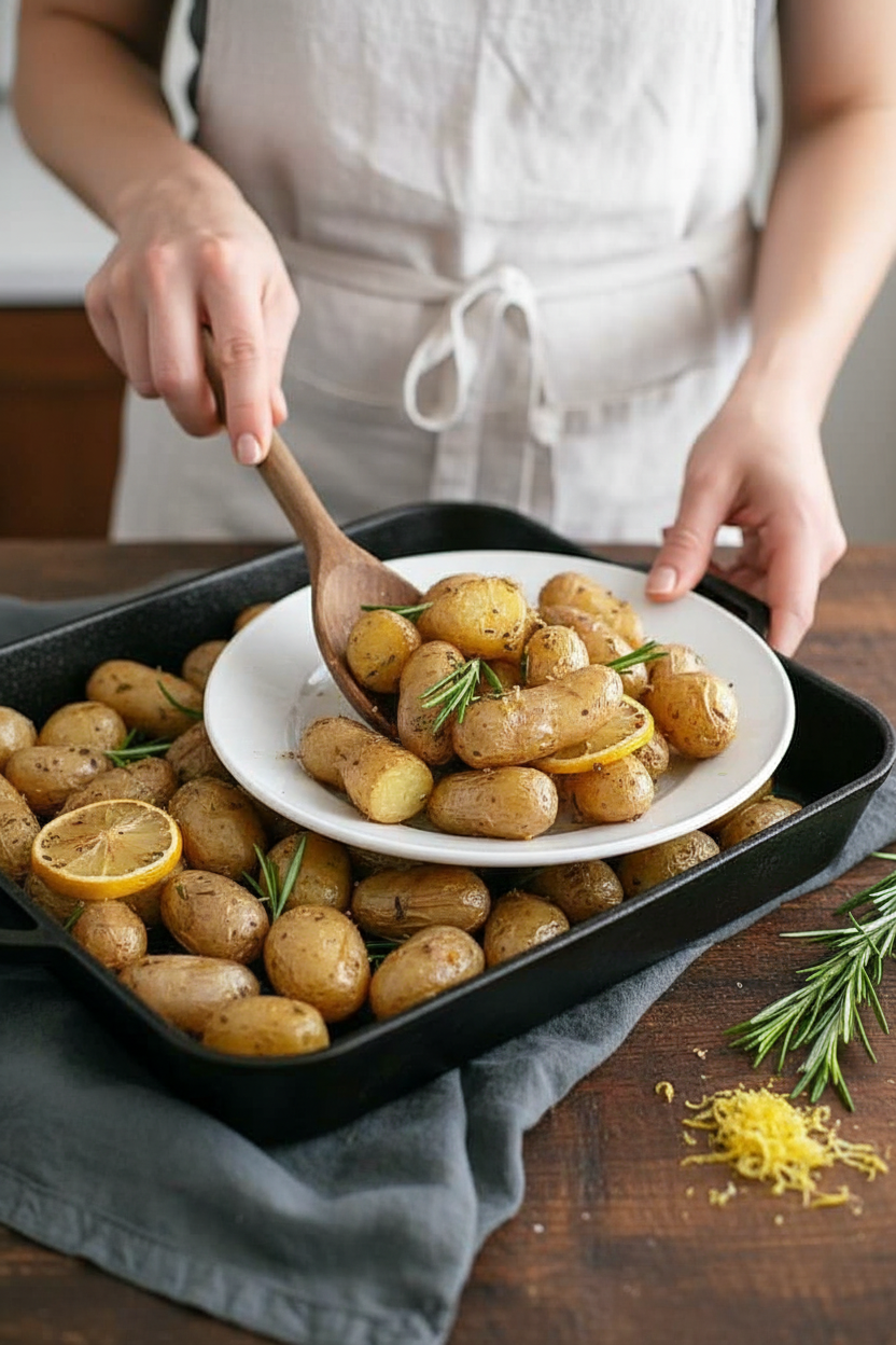 Crispy Rosemary Fingerling Potatoes