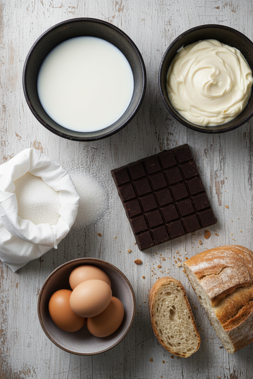 Decadent Dark Chocolate Bread Pudding Recipe