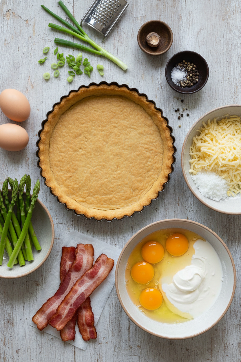 Easter Brunch Bacon and Asparagus Quiche