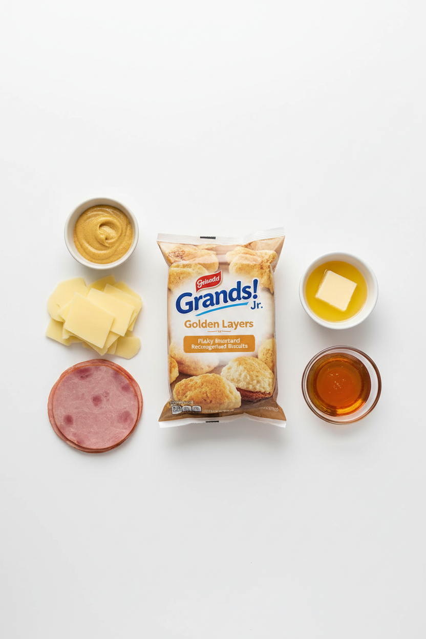 Easter Brunch Hot Honey Ham Biscuits