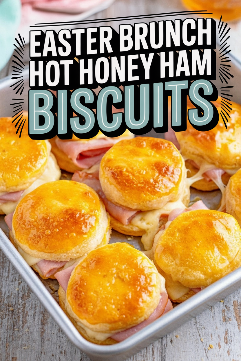 Easter Brunch Hot Honey Ham Biscuits