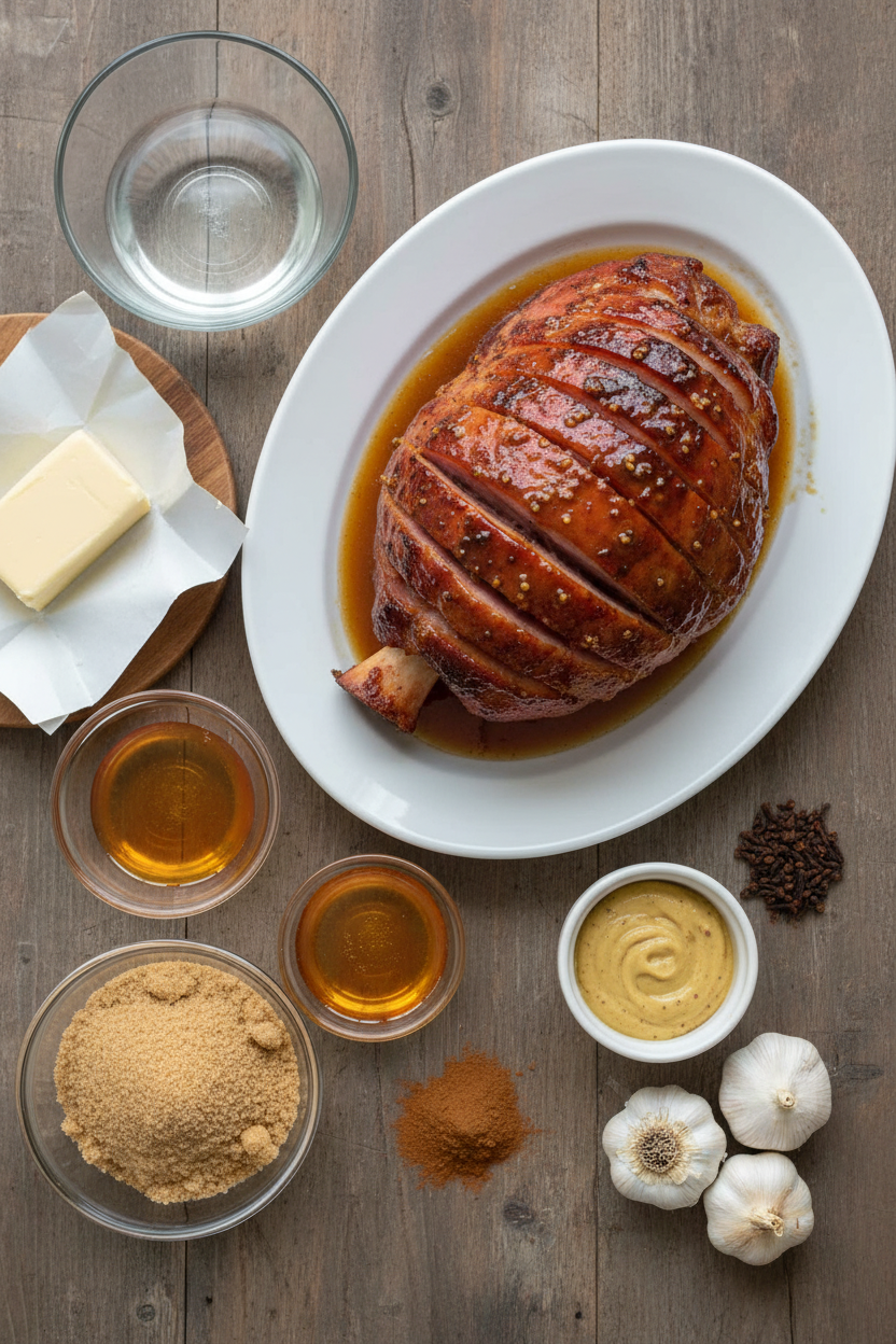 Easter Ham with Brown Sugar Dijon Glaze