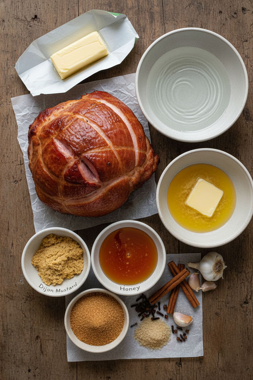 Easter Ham with Brown Sugar Dijon Glaze