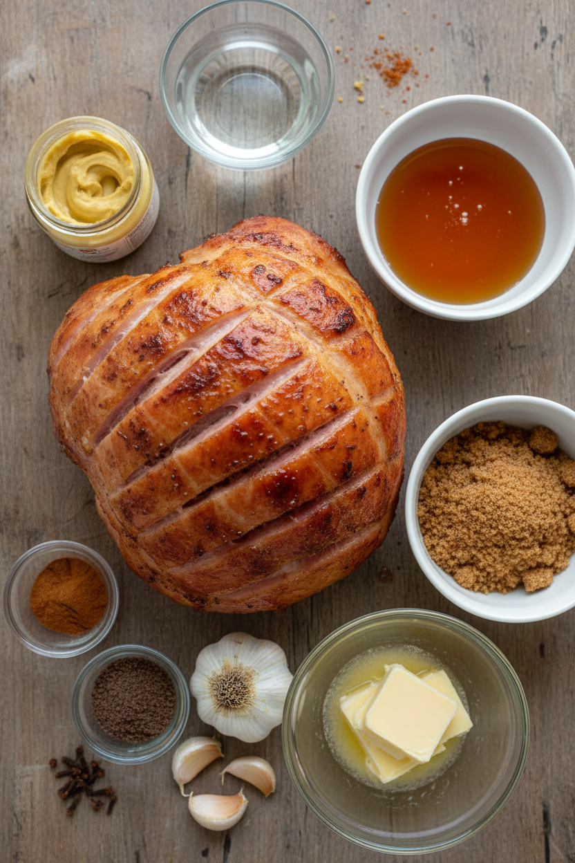 Easter Ham with Brown Sugar Dijon Glaze