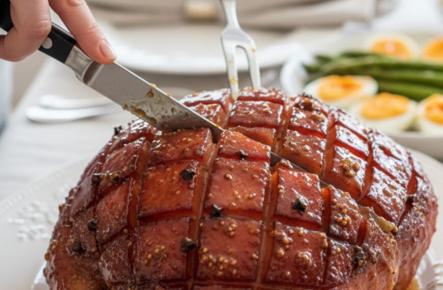 Easter Ham with Brown Sugar Dijon Glaze