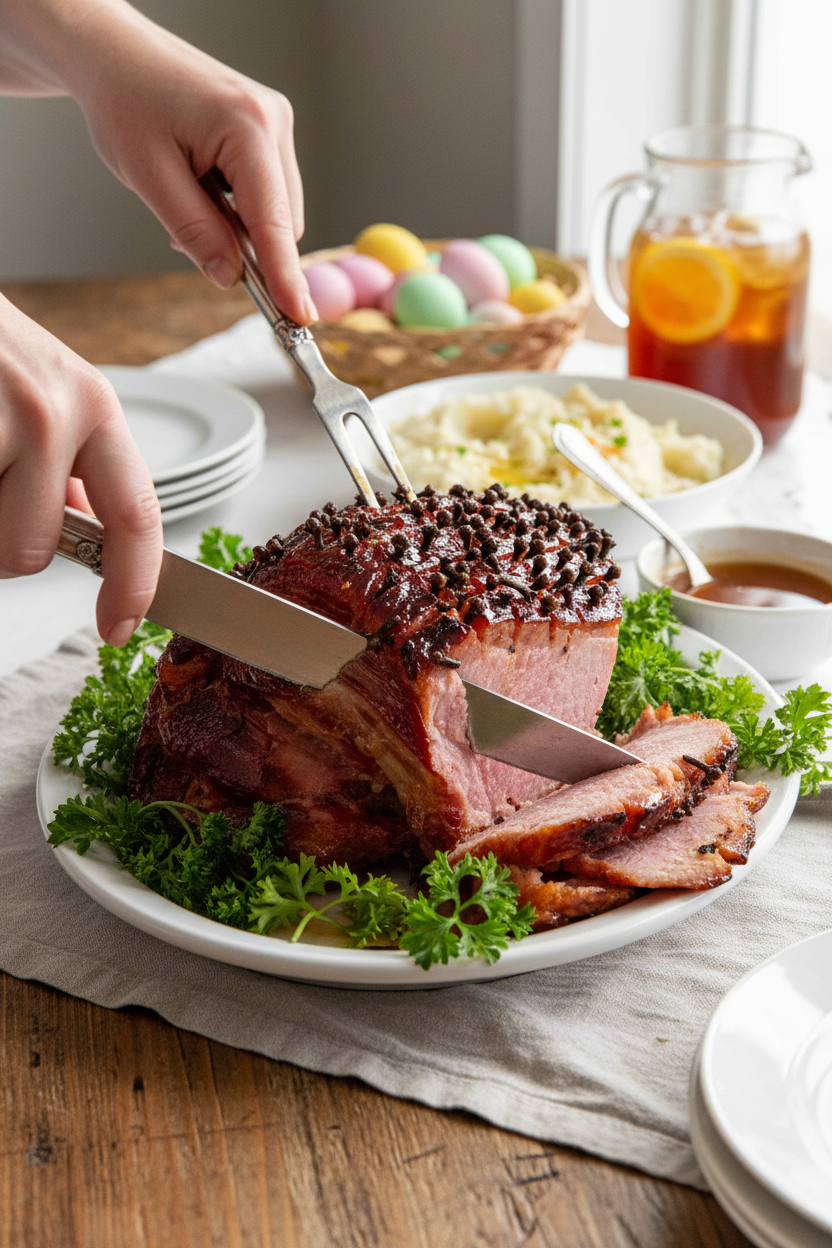 Easter Ham with Honey Clove Glaze