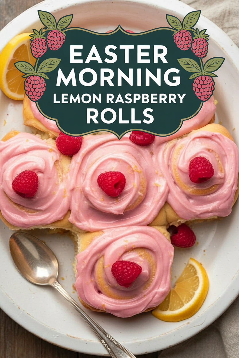 Easter Morning Lemon Raspberry Rolls