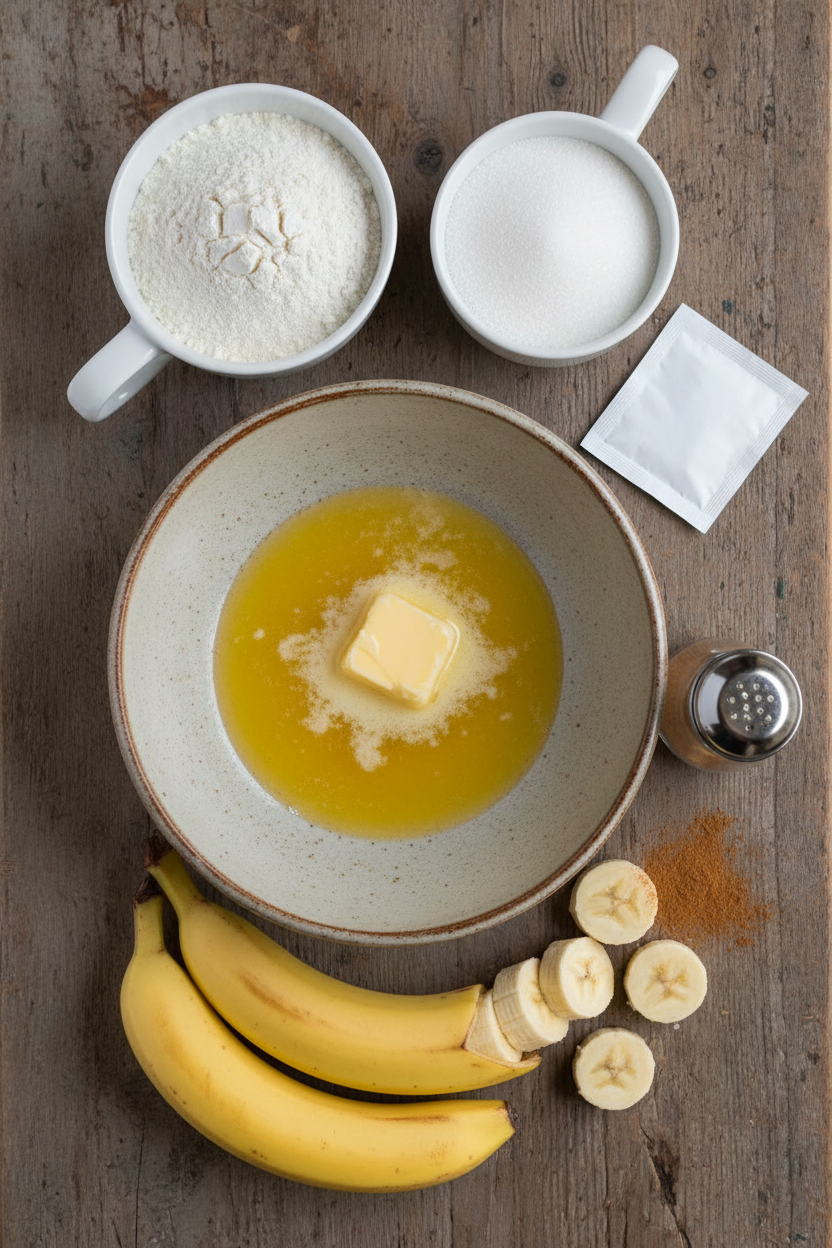 Easy Banana Cobbler with a Buttery Cake Base