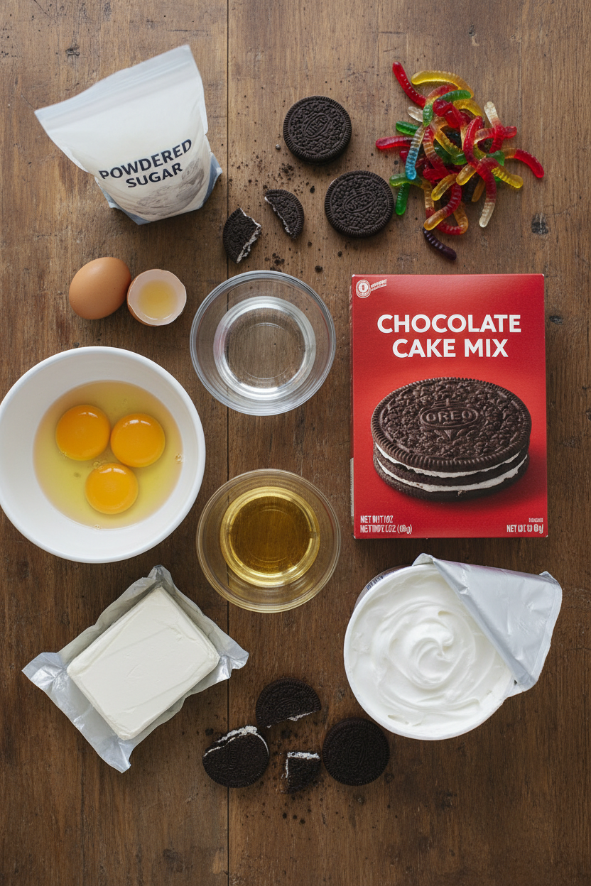 Easy Chocolate Dirt Cake with Cream Cheese Frosting