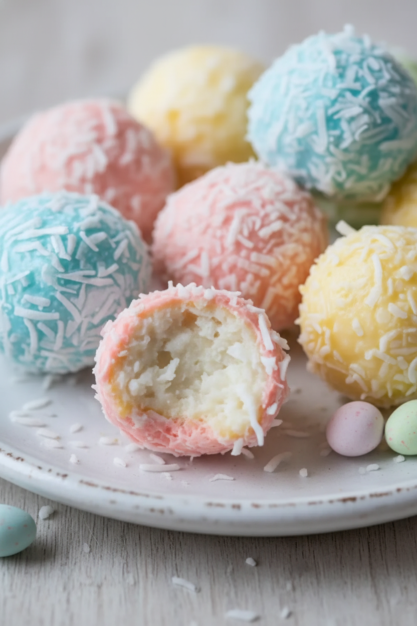 Easy Coconut Bunny Tail Truffles Recipe
