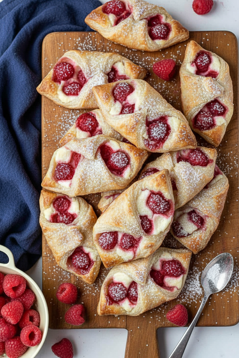 Easy Cream Cheese Raspberry Puff Pastries