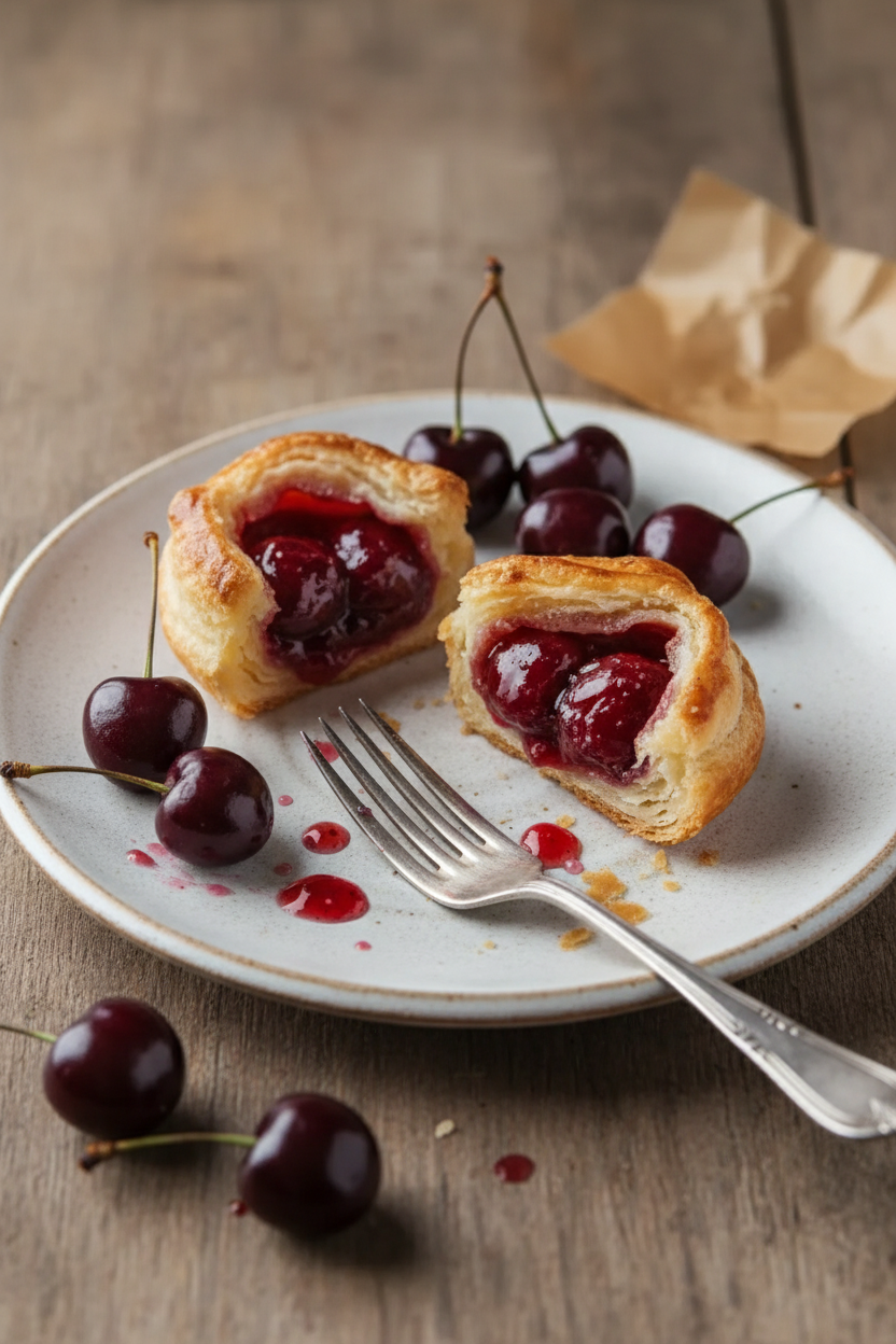 Easy Homemade Crescent Cherry Bites with Glaze