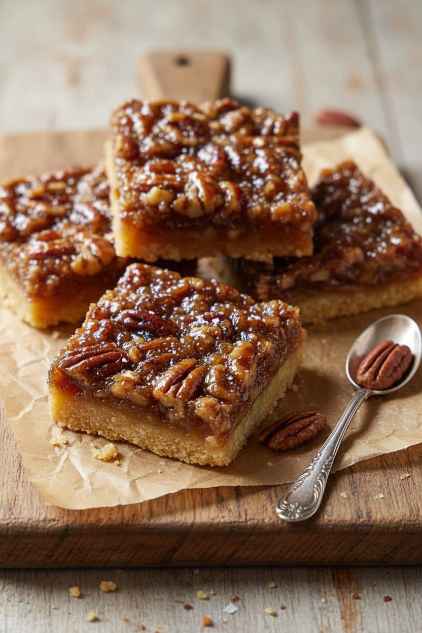 Easy Homemade Pecan Squares with a Buttery Crust