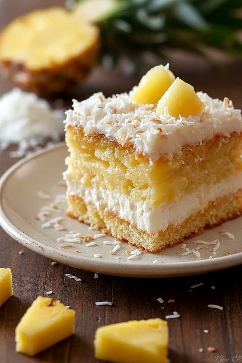 Easy Homemade Pineapple Coconut Cake Recipe