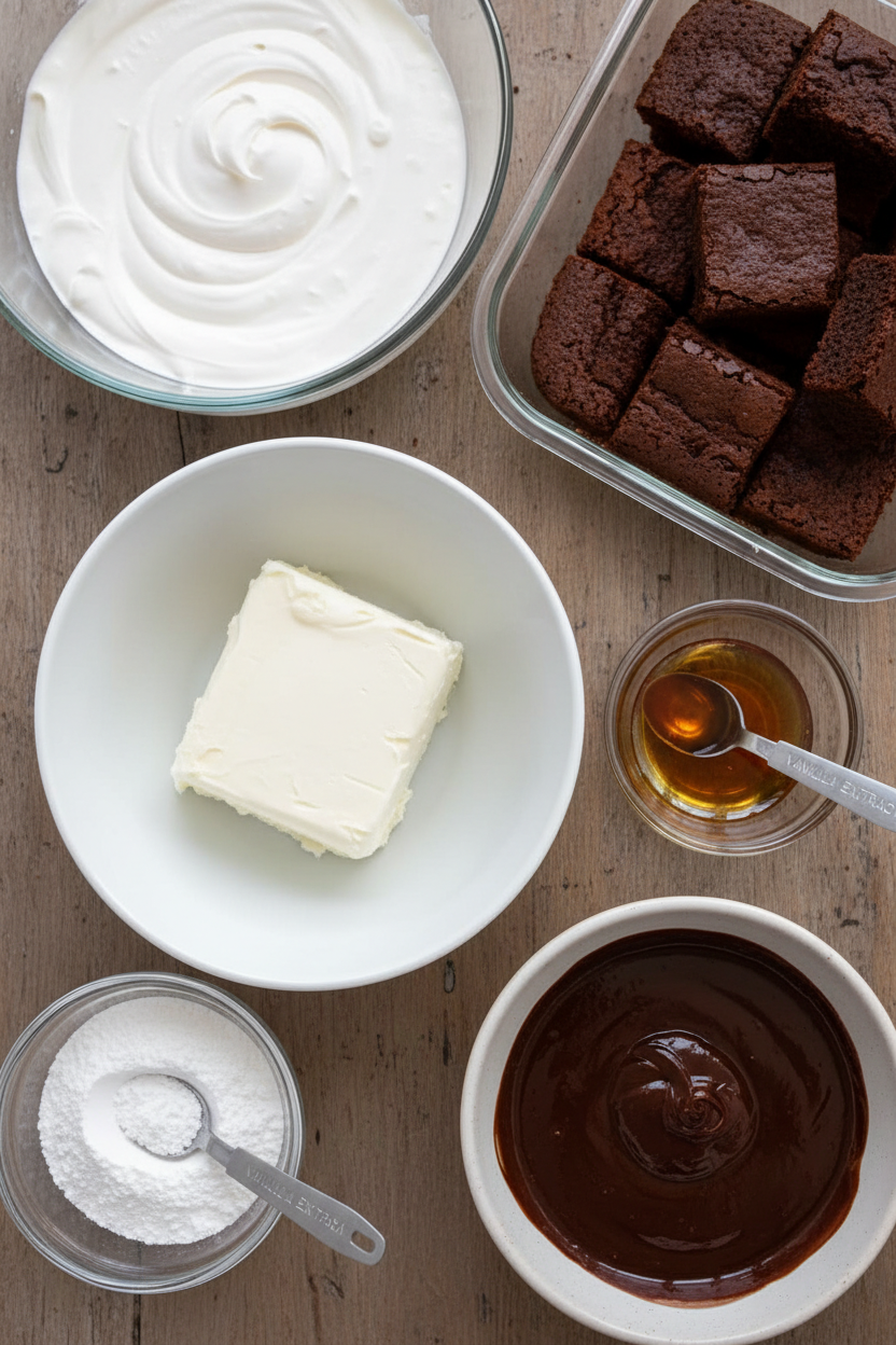 Easy Layered Brownie Cheesecake Mousse Cups