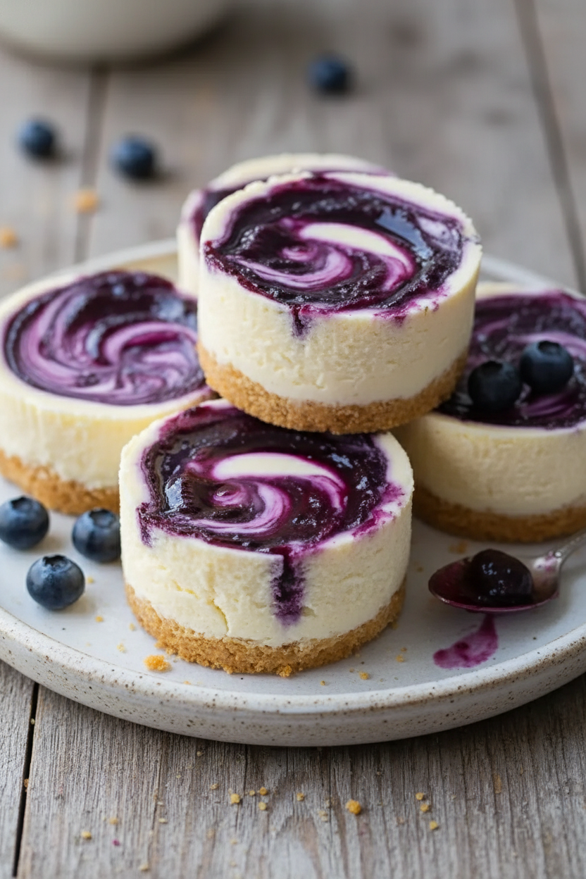 Easy Lemon Blueberry Cheesecake Bites