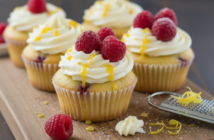 Zesty Raspberry Lemon Bliss Cupcakes : A Sweet and Citrusy Indulgence