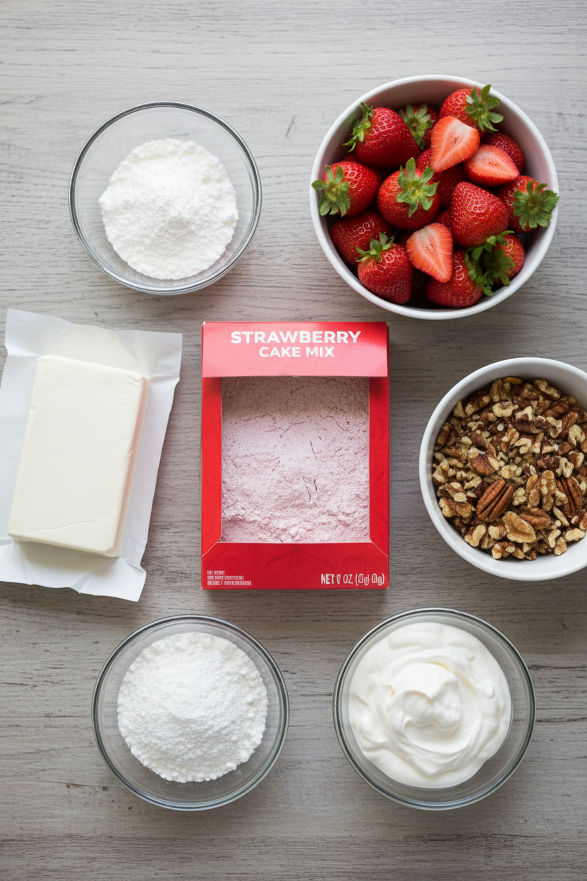 Easy Marbled Strawberry Cream Cheese Cake Recipe