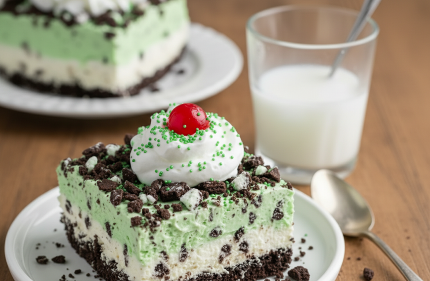 Easy Mint Oreo Cheesecake Dessert Recipe