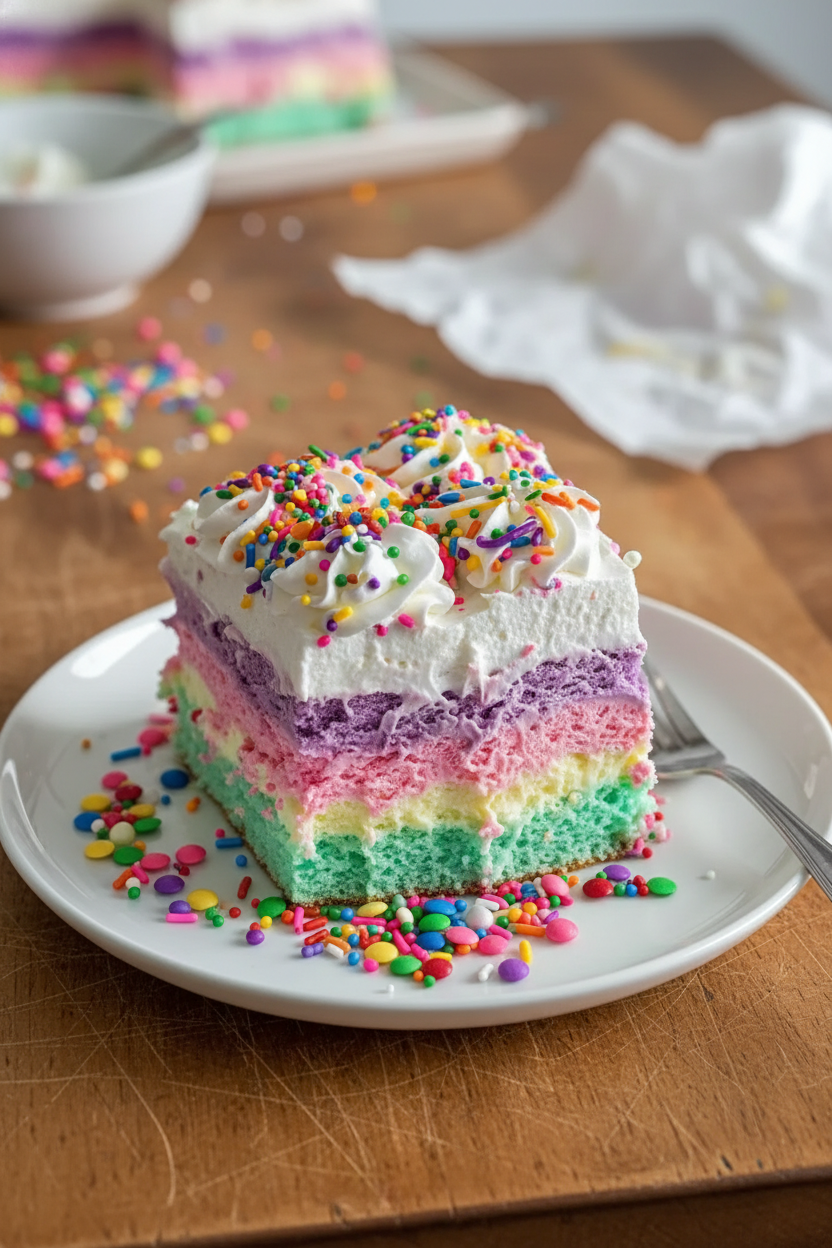 Easy Pastel Pudding Poke Cake Recipe