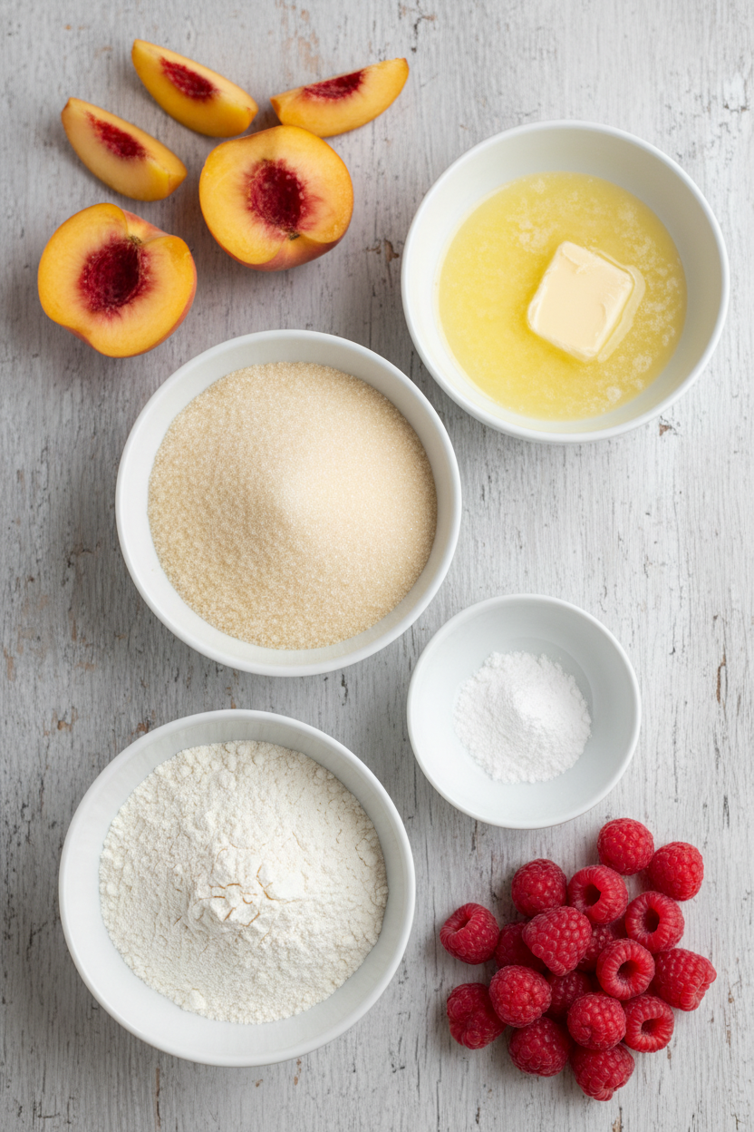 Easy Peach and Raspberry Cobbler Recipe