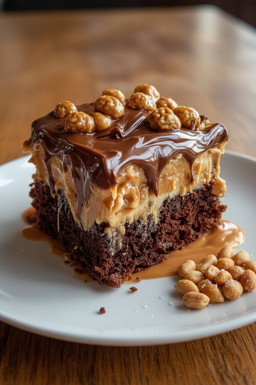 Easy Peanut Butter Cup Chocolate Cake Recipe