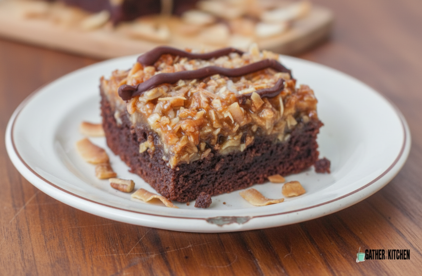 Easy Samoa Brownies Recipe with Toasted Coconut