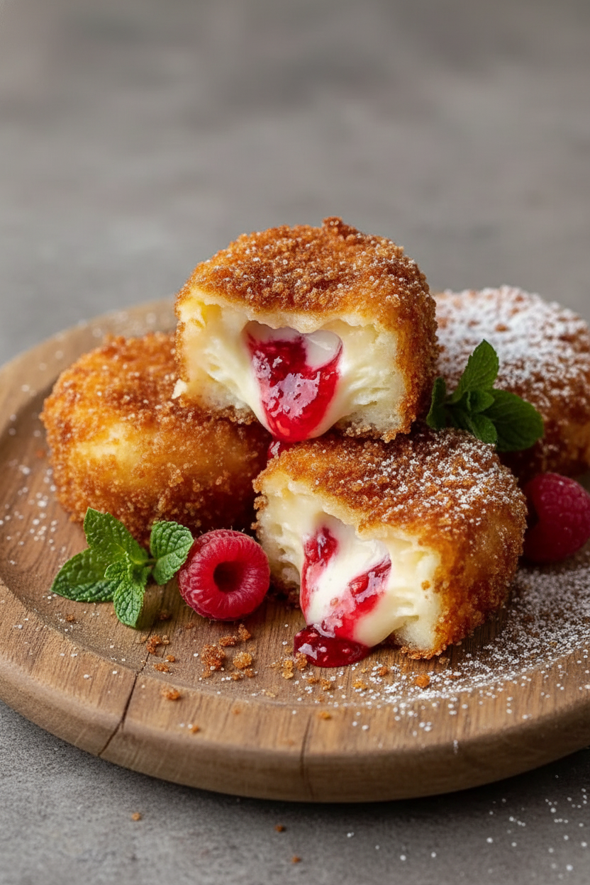 Easy Strawberry Cheesecake Bites with Crunch Topping