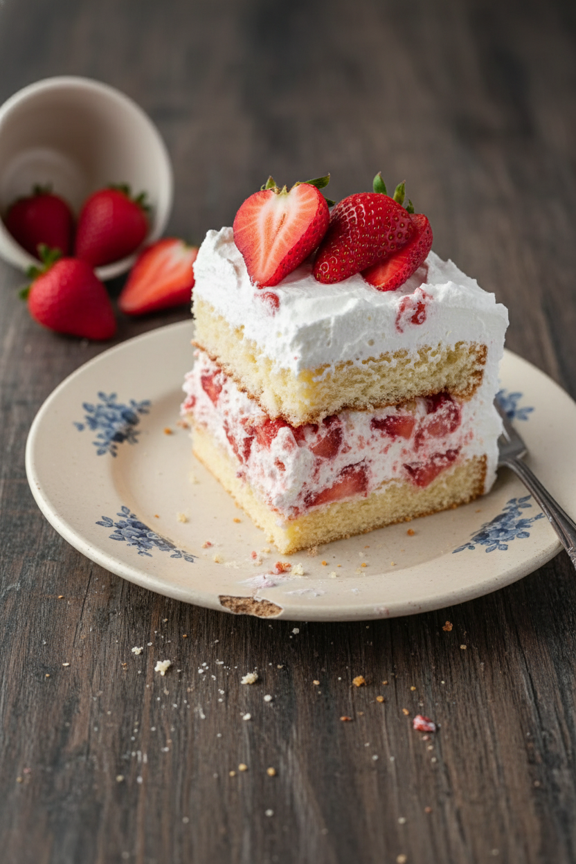 Easy Strawberry Jello Angel Food Cake Dessert