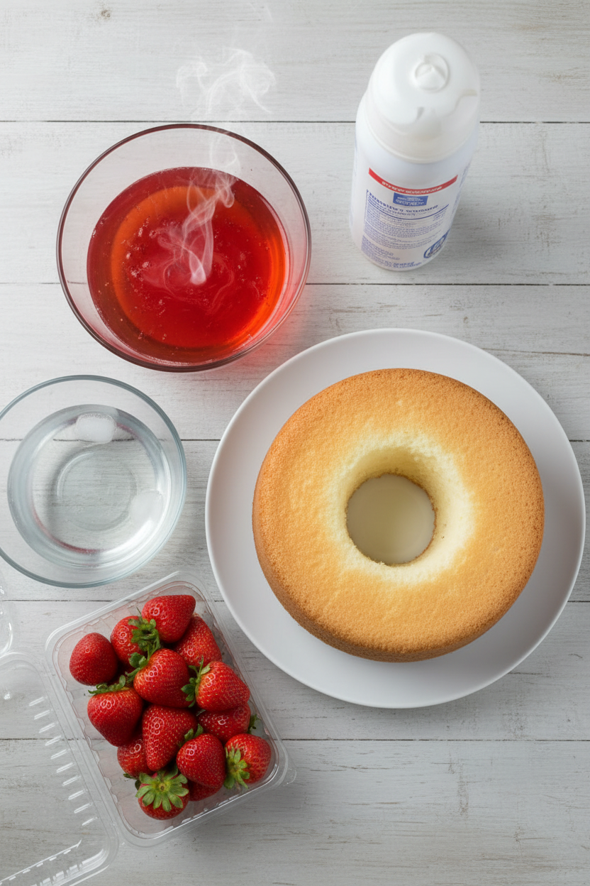 Easy Strawberry Jello Angel Food Cake Dessert